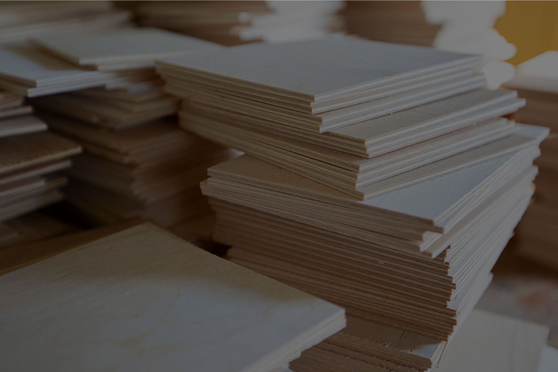 Cutting numerous plywood panels on the CNC for a customer