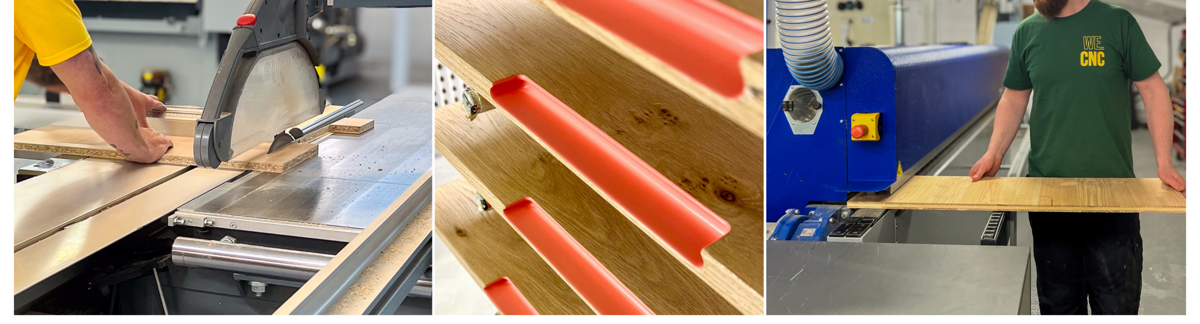 We CNC services that are offered; cutting, spray finishing and edgebanding